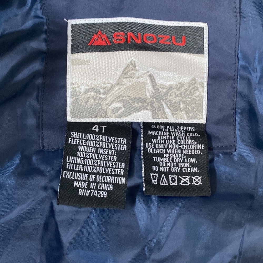 Snozu Toddlers Snow Bibs Navy Blue - Size 4T - Picture 3 of 3